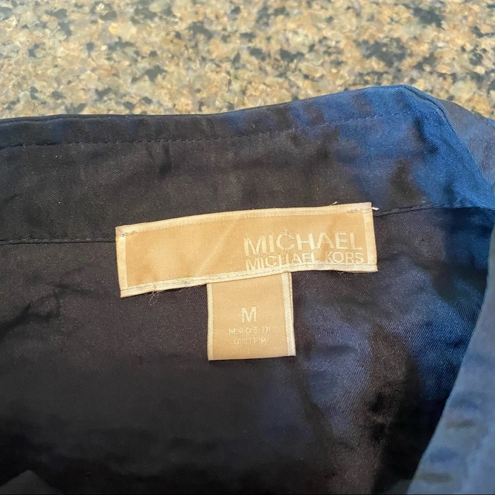 MICHAEL KORS lightweight oversized zip front jacket with gold hardware bomber - Picture 6 of 11